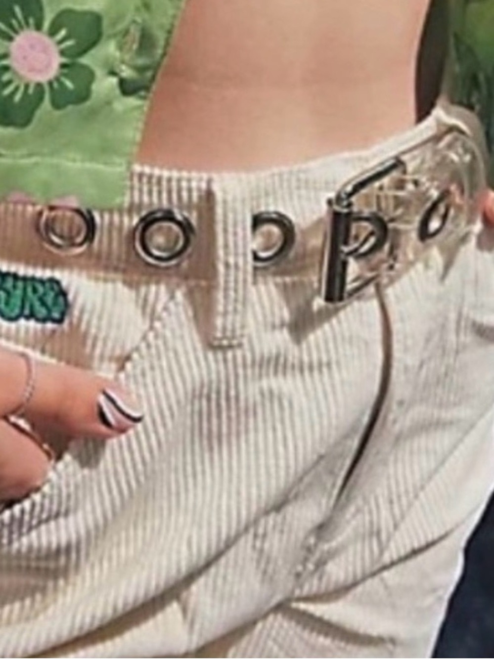 4 for $25- Clear Grommet Belt with Classic Silver Hardware